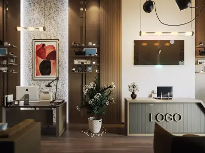 Studio-Photography modern office interior design 3D model