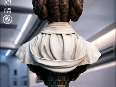 STAR WARS Leia Organa Portrait Bust 3D print model