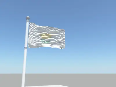 Cyprus flag 3D model