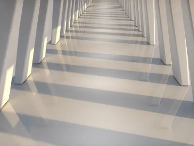 Sci Fi Tunnel 3D model 14