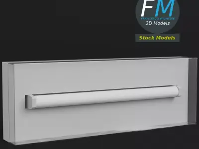 Wall mounted emergency light 3D model