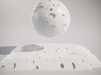 HQ PBR Textures Set Moon Surface Porous Texture