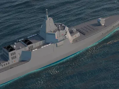  Stealth Naval Combat Ship Gray 