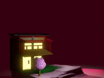 China House Low-poly 3D model