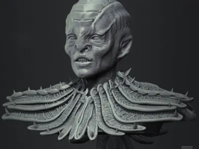 Klingon - Star Trek Bust Highpoly 3D model 3D model