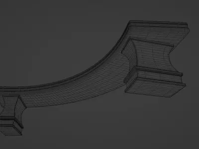 Garden Park marble bench  3D model