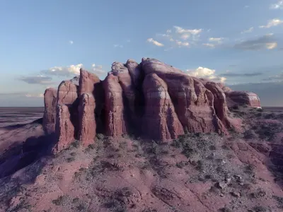 Cathedral Rock Multipurpose Terrain Model 3D model