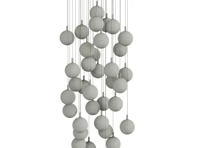 Catellani and Smith PAR 18 Chandelier Lamp with 16 diameter 3D model