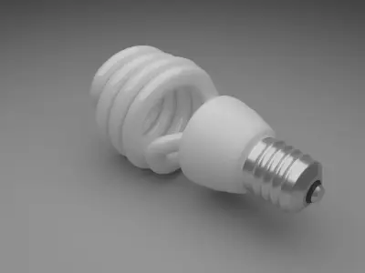 CFL Light Bulb 3D model