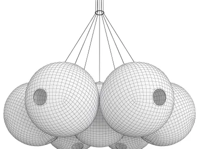 Bocci cluster Low-poly 3D model