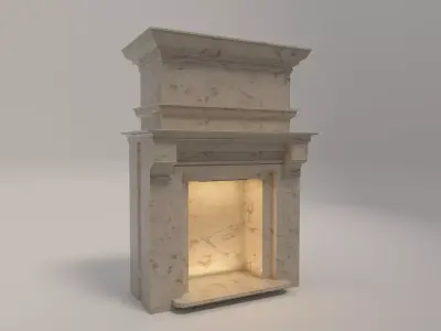 Classical Fireplace Free Free low-poly 3D model