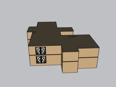 Modern 3D House Model  Realistic Architecture Design  3D model