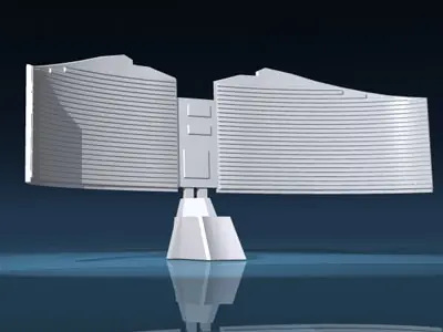 Radar wing of spacecraft 3D model