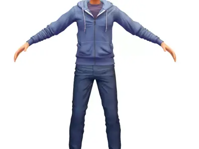 Cartoon High Poly Subdivision Avatar 002 3D Model  Low-poly 3D model