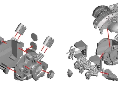 Dark Techno Heavy Arachknight Torso 3D print model