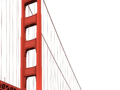 Golden Gate Bridge San Francisco - 3D Building Models 3D model