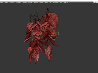 Leaf Crystal Wall Sconce Low-poly 3D model