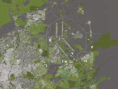 Madrid 50x50km 3D City Map 3D model