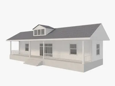  House Of Set 16 Low Poly 3D Model Houses 