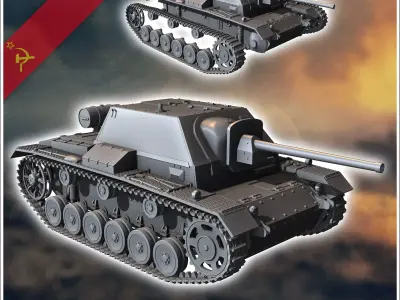 Su-76i 76mm SPG - Soviet army WW2 Second World East front Ostfro 3D print model