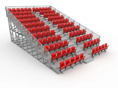 Collection Bleachers 9 3D Model Pack