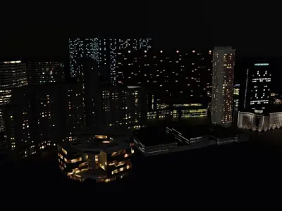 High Rise Buildings Pack Low-poly 3D model