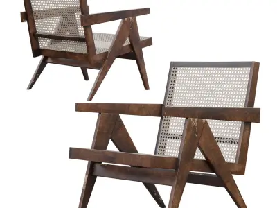 Brown WESTBROOK Dining Chair 3D model