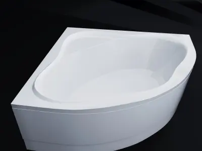 Acrylic corner bath NewDay Low-poly 3D model