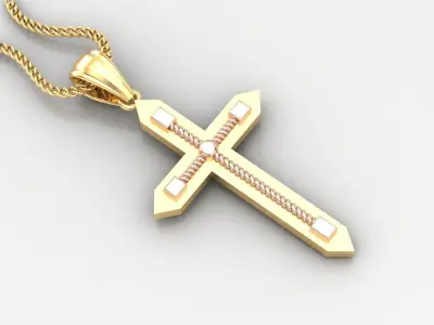 Cross Light Gold 4CP097 3DM STL 3D model
