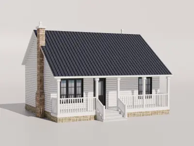 Cottage Houses Collection 1 Low-poly 3D model