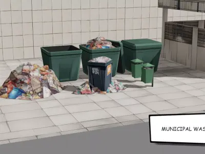 Low poly anime city pack Low-poly 3D model