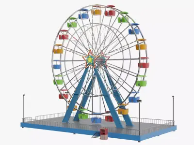 Ferris Wheel -  Low-poly 3D model