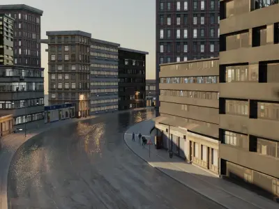 City street 3D model order