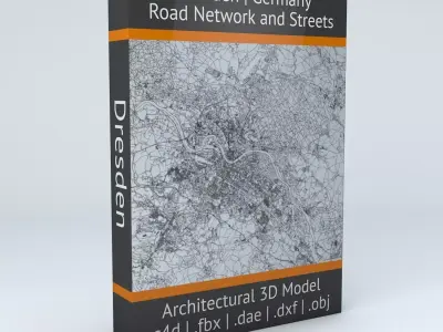 Dresden Road Network and Streets 3D model