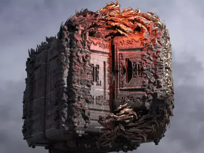 Dantes Inferno Hell Cube 3 cubes 3D model