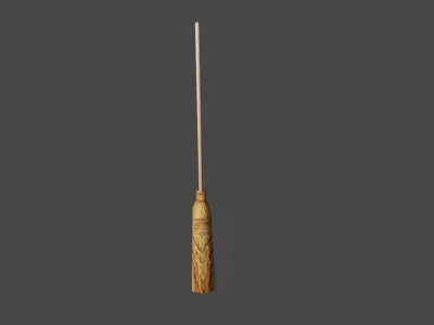Straw Broom - Vassoura de Palha Low-poly 3D model