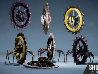 MechWheel1 Low-poly 3D model