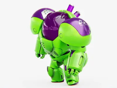 TOY BOT CYCLON RIGGED 3D model