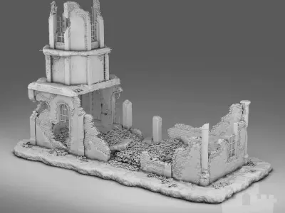 Ruined Church 3D print model