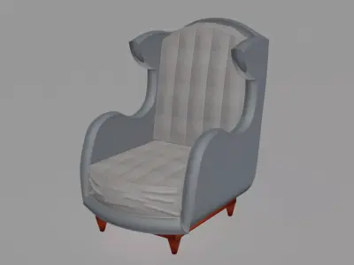 Nexus Wingback Armchair 3D model