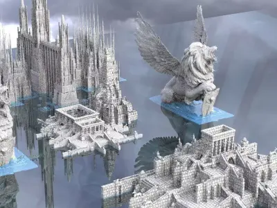 Future City Fantasy Utopia 3D model
