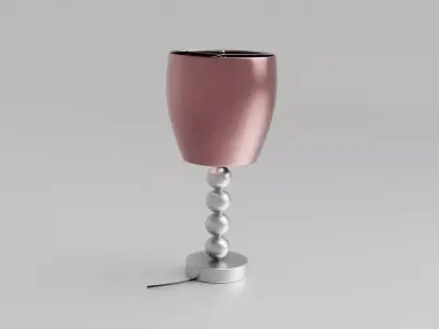Metallic Table lamp Low-poly 3D model