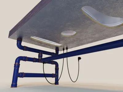 Parametric table TAB-ATOLL 3D model