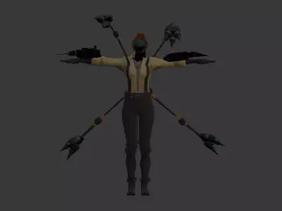 drill woman 3D model