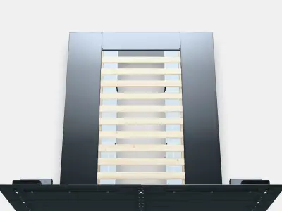 NORDLI Bed frame with container headrest Low-poly 3D model