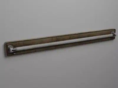 Fluorescent Lamp Low-poly 3D model