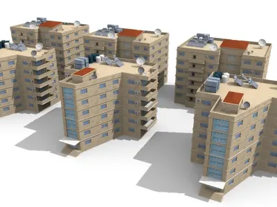 arabian city 27 Buildings 3D model