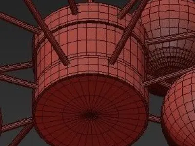 Roll Hill Modo 10 Globe Chandelier 3D model