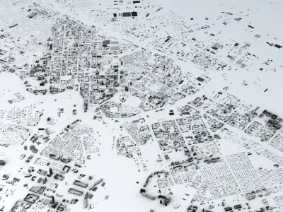 Astana Streets and Buildings 3D model