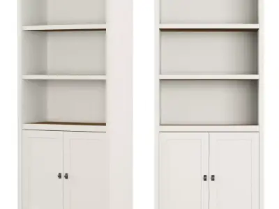 Sauder Cottage Road Library Bookcase with Doors Walmart 3D model